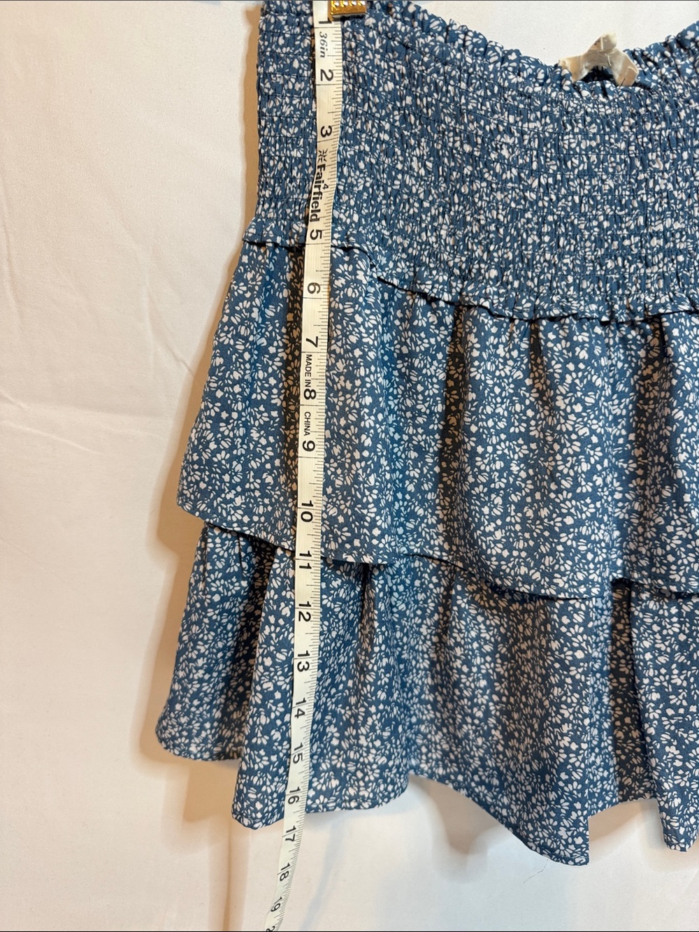 eesome Blue Printed Tiered Skirt - Picture 4 of 4